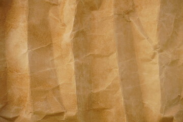 Brown Crumpled Paper Background