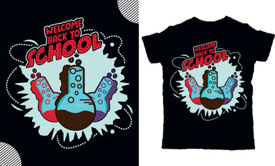 Fototapeta premium Back to school icon vector t-shirt design 