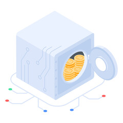 Bundle of Cryptocurrency Isometric Icons 

