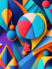 An abstraction of lines and colorful shapes. It's a new age art. Generative AI
