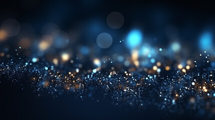Abstract background, Dark blue and glow particle