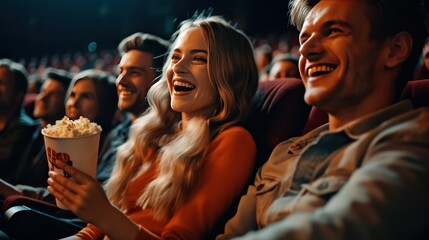 Fototapeta premium people enjoying more in theater 