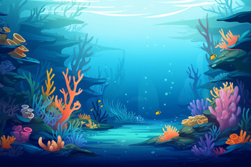Obraz na płótnie Canvas under the sea background for conference
