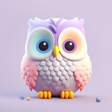 owl cartoon illustration isolated