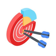 Investment Growth Isometric Icons 
