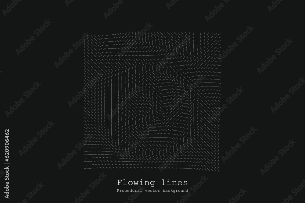Poster abstract line matrix pattern. noise flow dynamic.