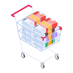 Investment Growth Isometric Icons 
