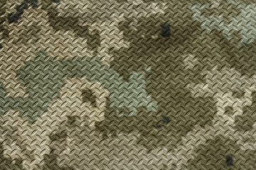 Metal steel plate painted with military background