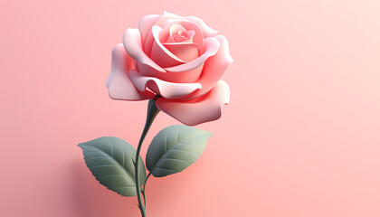 Rose flower cartoon illustration