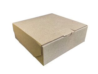 Packaging cardboard box mockup isolated