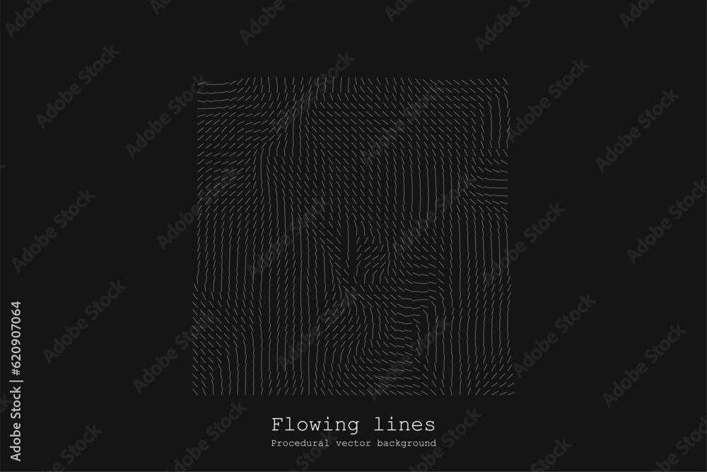 Poster abstract line matrix pattern. noise flow dynamic.