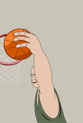 Basketball player scoring