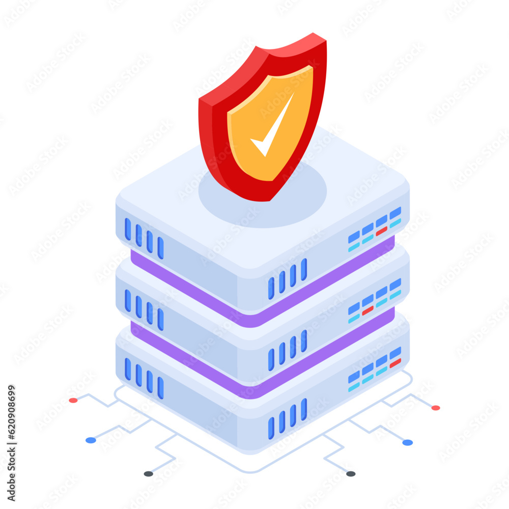Canvas Prints pack of database isometric icons