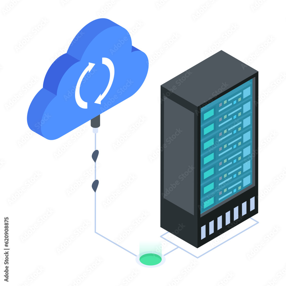 Canvas Prints set of database management isometric icons
