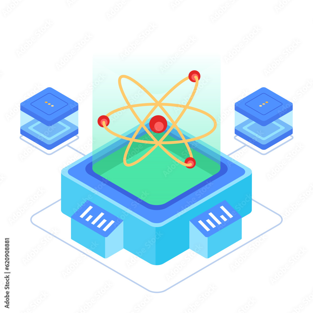 Canvas Prints set of database management isometric icons