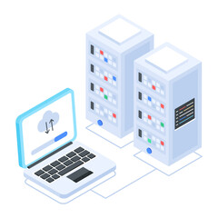 Set of Database Management Isometric Icons 

