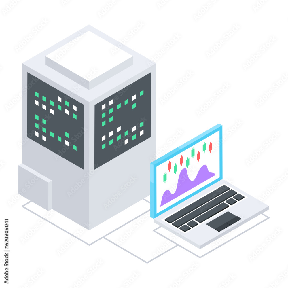 Canvas Prints set of database management isometric icons