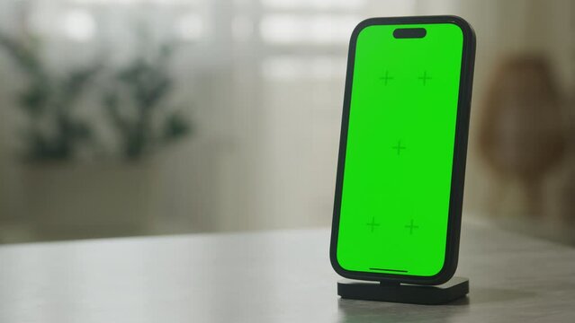 Chroma Key Smartphone With Copy Space Reveal