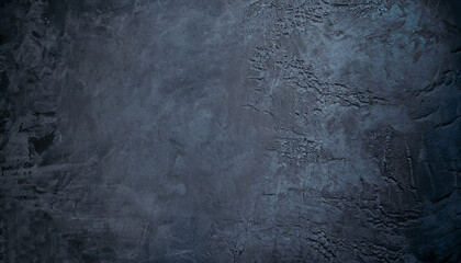 Beautiful Abstract Grunge Decorative Navy black Dark Stucco Wall Background. Art Rough Stylized Texture Banner With Space For Text