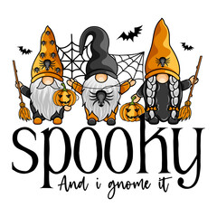Halloween Gnome Sublimation PNG Design