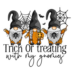 Halloween Gnome Sublimation PNG Design