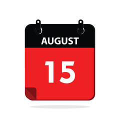 calender icon, 15 august icon with white background