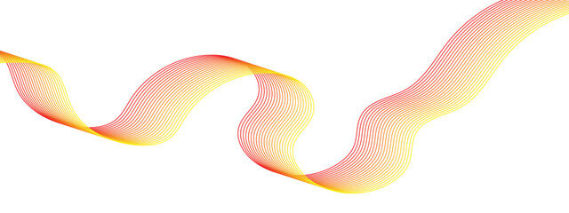 Abstract colorful red and yellow blend wave lines and technology background. Red and yellow shade waves abstract shapes line art pattern background vector wavy lines. Futuristic technology 