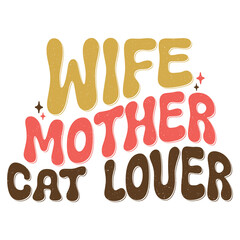 Cat Retro Sublimation PNG Design