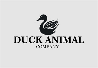Fototapeta na wymiar duck animal vector logo design, vector illustration. Emblem design on white background