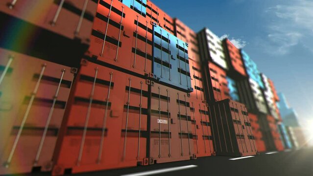 containers in the port