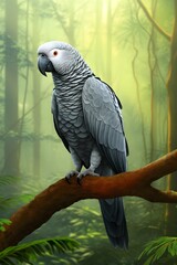Obraz premium parrot on a branch