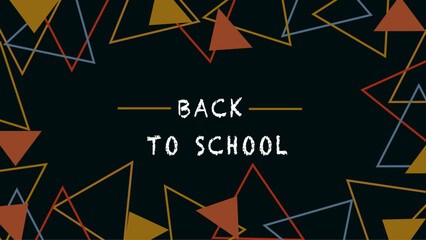 Welcome back to school template with triangle pattern