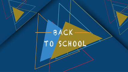 Flat back to school background with triangle design