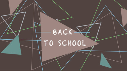 Welcome back to school background with triangle design pattern