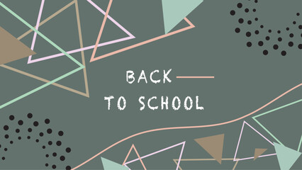 Triangle pattern on back to school background