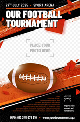 American football tournament poster template with ball © Jaroslav Machacek