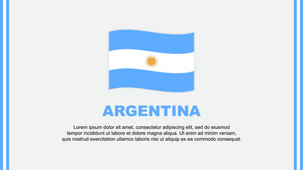 Argentina Flag Abstract Background Design Template. Argentina Independence Day Banner Social Media Vector Illustration. Argentina Cartoon