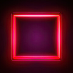 Crimson Aura: Captivating Square Rectangle Picture Frame with Red Neon Tone and Motion Graphic