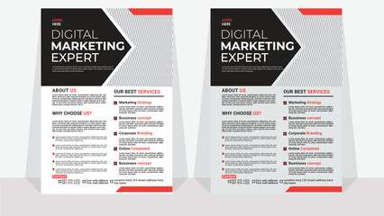 modern template, in blue color, and modern design, perfect for creative professional business.