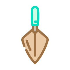 bricklayer trowel civil engineer color icon vector. bricklayer trowel civil engineer sign. isolated symbol illustration
