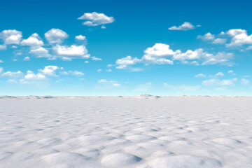 Fototapeta na wymiar Blue sky over flat empty deserted background landscape. Empty field with blue sky.