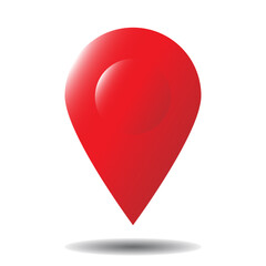 Red map pointer. Stock Vector