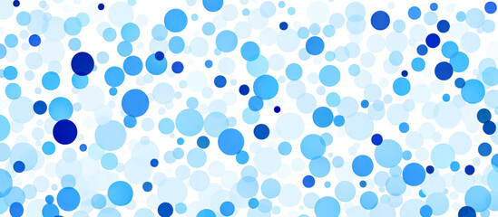 Abstract blue dots on white background, confetti-like blue dots on white.