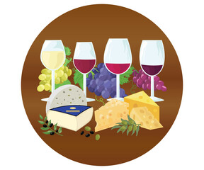 wine and cheese