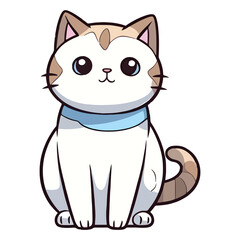 Artistic Meow: 2D Illustration of a Darling Siamese Cat