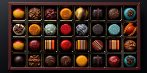 Luxury candy box with Belgium chocolate candies generative ai - 620934066