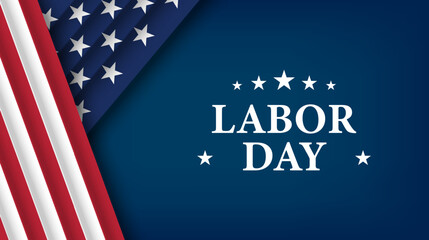 Fototapeta na wymiar USA labor day celebration background template. United states national holiday banner design. Vector illustration
