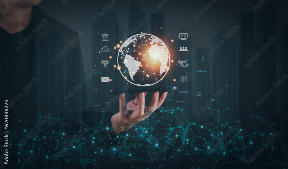 Poster embracing the digital transformation exploring the power of internet things in global business
