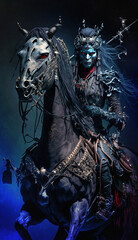 portrait of a person with a horse