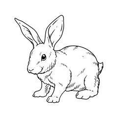 Fototapeta na wymiar Rabbit drawing